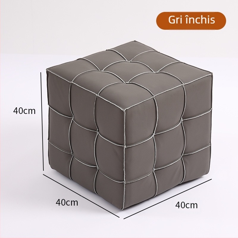 Vânzare directă din fabrică, scaun cub Rubik, scaun pentru canapea, sufragerie, simplu, ușor, din piele de lux, scaun mic, scaun pentru schimbarea pantofilor