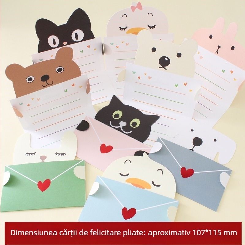 Desene animate drăguț creativ tridimensional mic card Ziua Copiilor binecuvântare mulțumire pentru ziua de naștere cadou general mic card