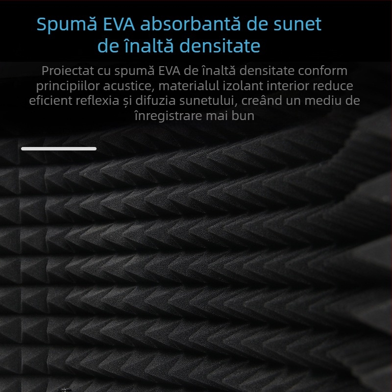 Microfon cu condensator karaoke live, izolație fonică din bumbac, absorbție fonică din bumbac, en-gros, placă de izolare fonică pentru microfon, ecran rezistent la vânt, capac izolator fonic cu cinci uși