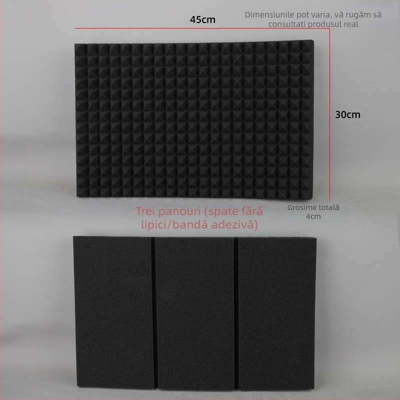 Microfon cu condensator karaoke live, izolație fonică din bumbac, absorbție fonică din bumbac, en-gros, placă de izolare fonică pentru microfon, ecran rezistent la vânt, capac izolator fonic cu cinci uși