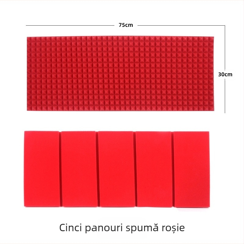 Microfon cu condensator karaoke live, izolație fonică din bumbac, absorbție fonică din bumbac, en-gros, placă de izolare fonică pentru microfon, ecran rezistent la vânt, capac izolator fonic cu cinci uși