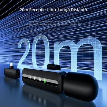 Microfon mobil transfrontalier pentru transmisie live, nou microfon lavalier wireless cu reducere a zgomotului cu dublă priză, înregistrare HD Douyin