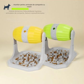 Jucărie transfrontalieră pentru animale de companie, cu bile de scurgere, pentru a ameliora plictiseala, dresaj pentru câini, bol de hrănire anti-sufocare, pentru câini mici
