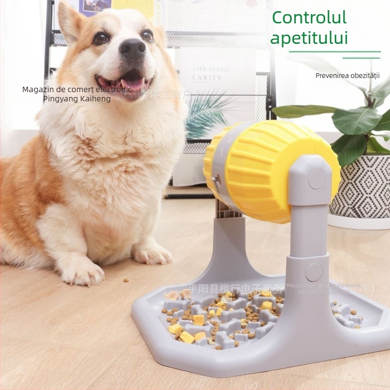 Jucărie transfrontalieră pentru animale de companie, cu bile de scurgere, pentru a ameliora plictiseala, dresaj pentru câini, bol de hrănire anti-sufocare, pentru câini mici