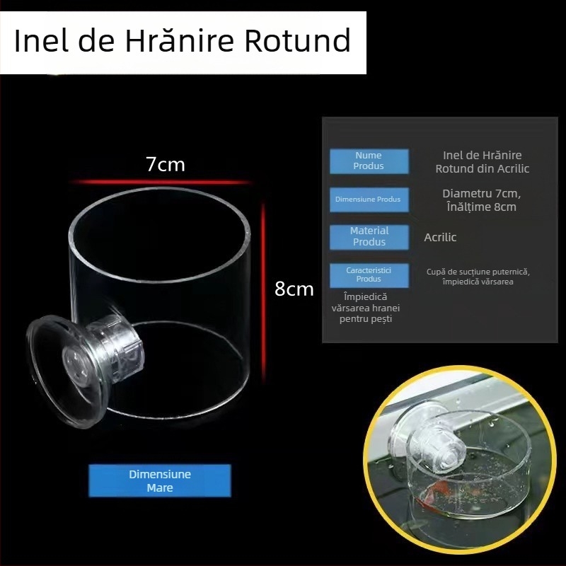 Hrănitor pentru acvariu, cupă roșie pentru insecte, inel de hrănire pentru pești mici, hrănitor fix plutitor pentru pești, inel de hrănire, tub de hrănire