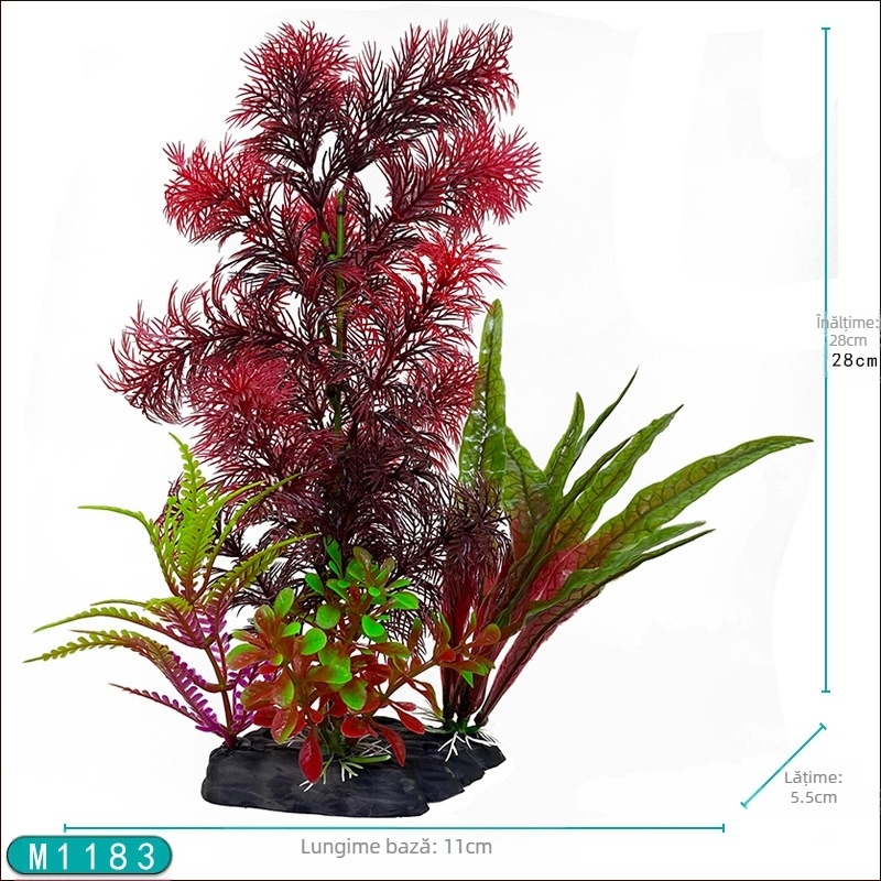 Acvariu amenajare peisagistică din plastic acvatic acvariu decorare simulare flori și plante artificiale ornamente de plante producători transfrontalieri en-gros