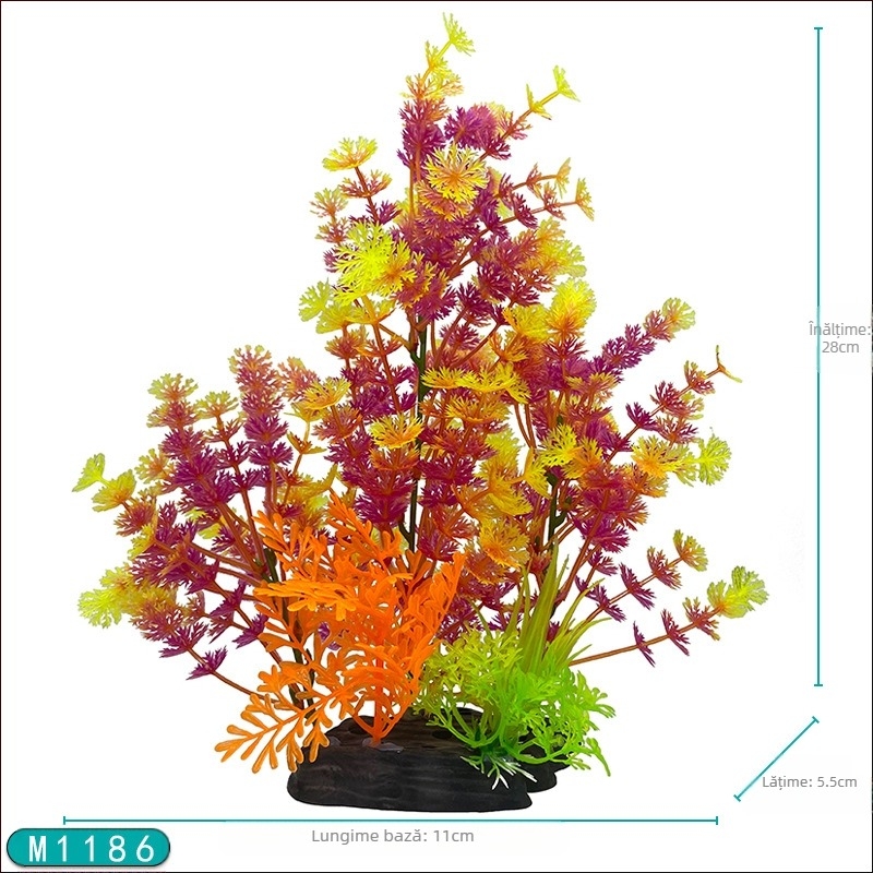 Acvariu amenajare peisagistică din plastic acvatic acvariu decorare simulare flori și plante artificiale ornamente de plante producători transfrontalieri en-gros