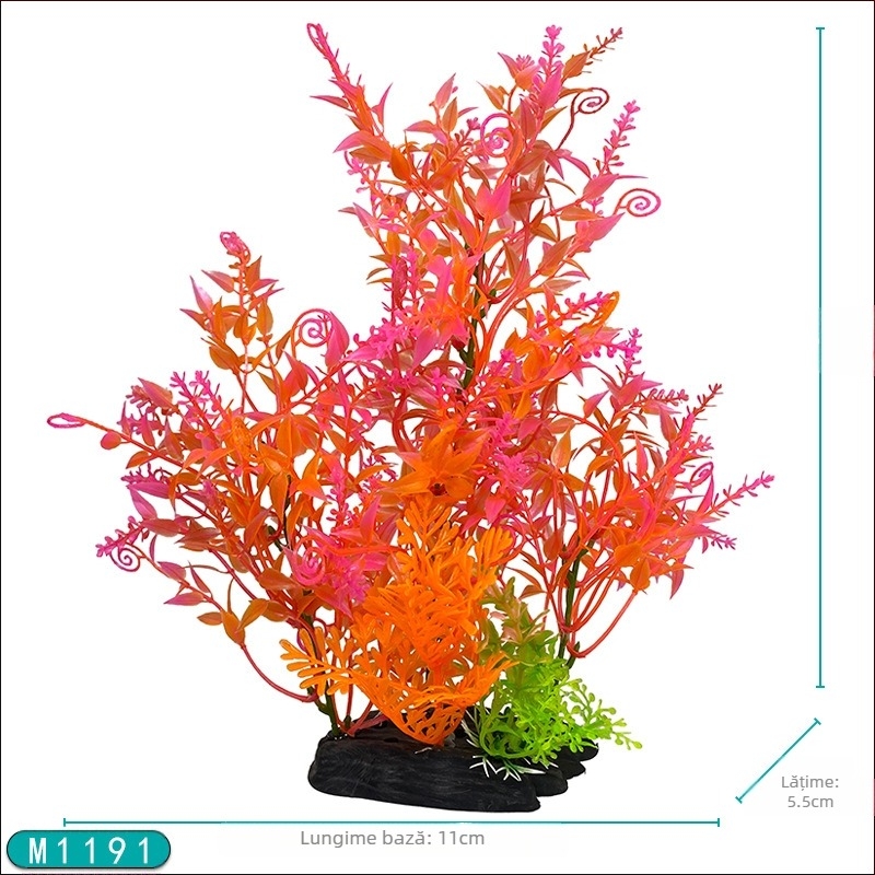 Acvariu amenajare peisagistică din plastic acvatic acvariu decorare simulare flori și plante artificiale ornamente de plante producători transfrontalieri en-gros