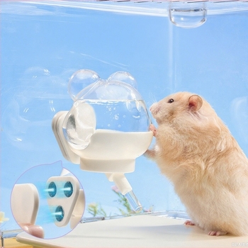 Ibric magnetic pentru hamster, fierbător de apă cu vid, montat pe perete, dozator de apă pentru iepuri, ursul aur, porcușor de Guineea, alimentator de apă pentru animale de companie, consumabile pentru animale de companie mici