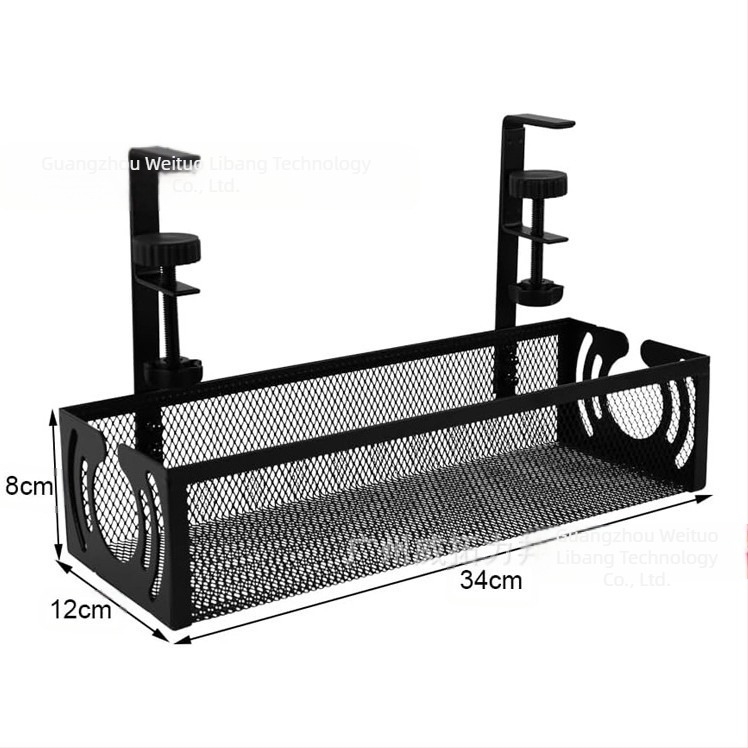 Raft de sârmă Amazon Hot Table, raft de sârmă, cutie de sârmă pentru birou, partea inferioară a biroului, depozitarea cablurilor de date, priză de sârmă în stoc