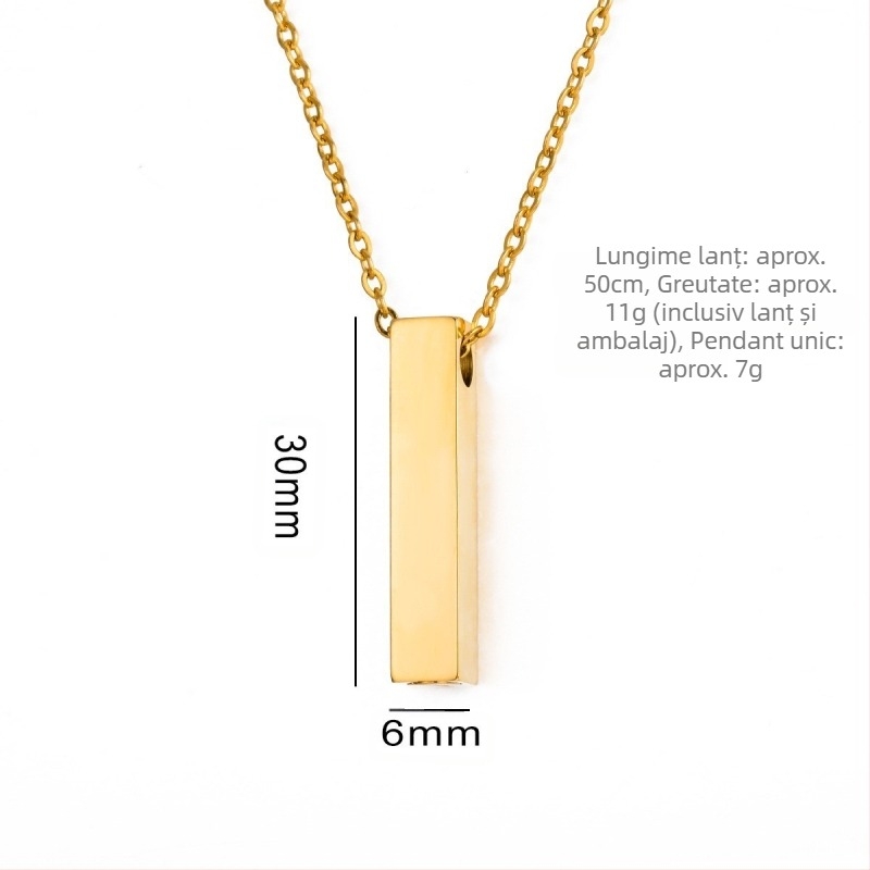 Colier comemorativ cu sticlă de parfum, vânzare fierbinte transfrontalieră, coloană pătrată din oțel inoxidabil, pilon cuboid, colier de cenușă deschis