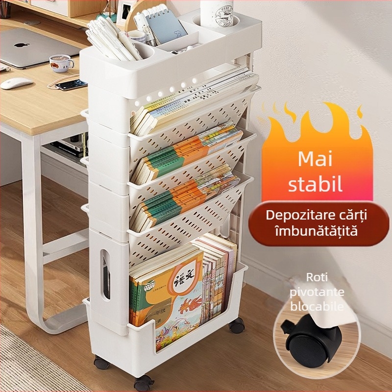 Raft de cărți desktop pentru studenți, raft de cărți multistrat de mare capacitate, depozitare de cărți, suport pentru dosare, suport detașabil pentru lectură