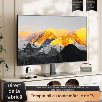 Suport TV universal, fără perforații, pentru birou, suport elevat pentru 32/55/65/80 inch