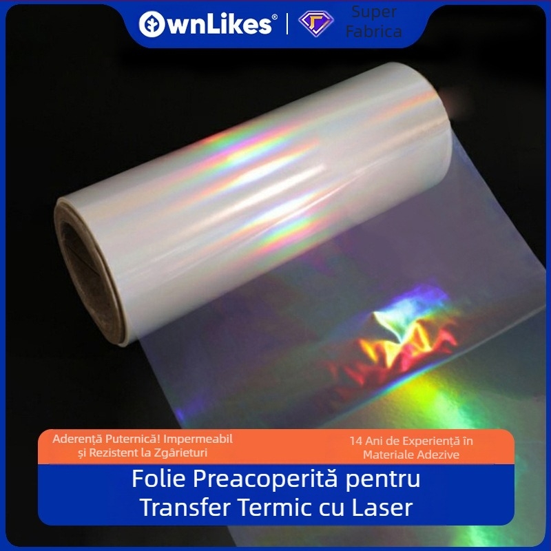 Folie pre-acoperită Bopp, folie laser, folie transparentă simplă pentru laminare la cald, folie de protecție pentru laminare foto, folie autoadezivă personalizată