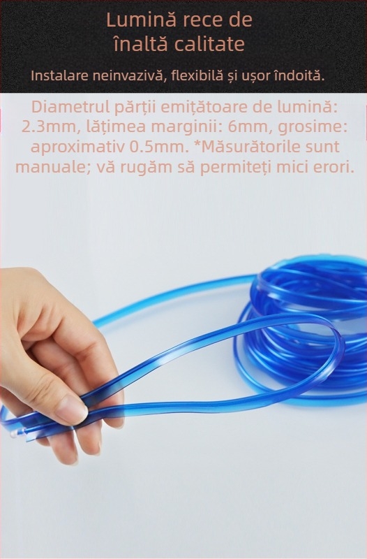 Kit de etanșare Vusb Glowing Line, lumină rece, lumină ambientală electroluminiscentă de înaltă tehnologie, 3,5 m, ambianță a produsului