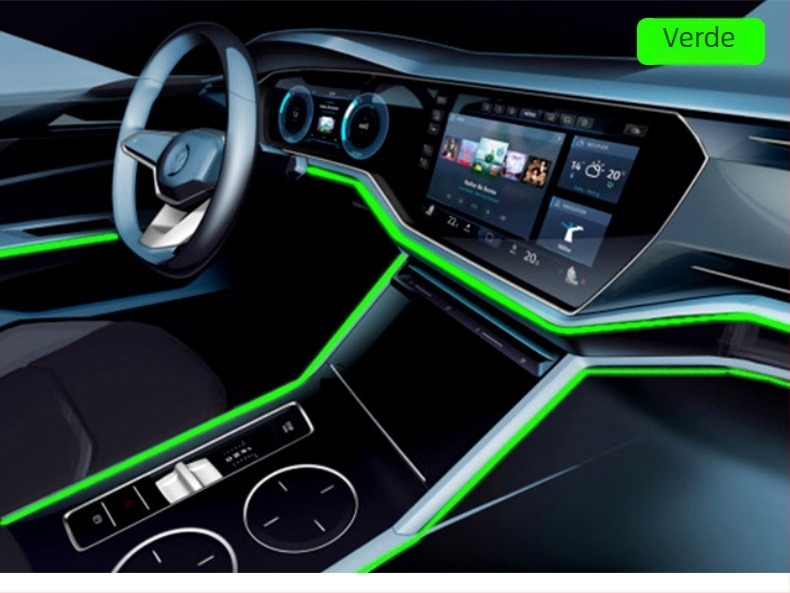 Kit de etanșare Vusb Glowing Line, lumină rece, lumină ambientală electroluminiscentă de înaltă tehnologie, 3,5 m, ambianță a produsului