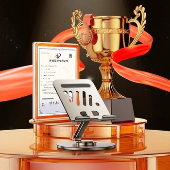 Suport telefon mobil, raft universal plat din oțel carbon, raft de birou pliabil, rotativ la 360 de grade, cu ridicare