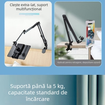 Suport leneș pentru telefon mobil, suport mobil pentru noptieră, suport universal pentru birou, raft universal pentru trageri live