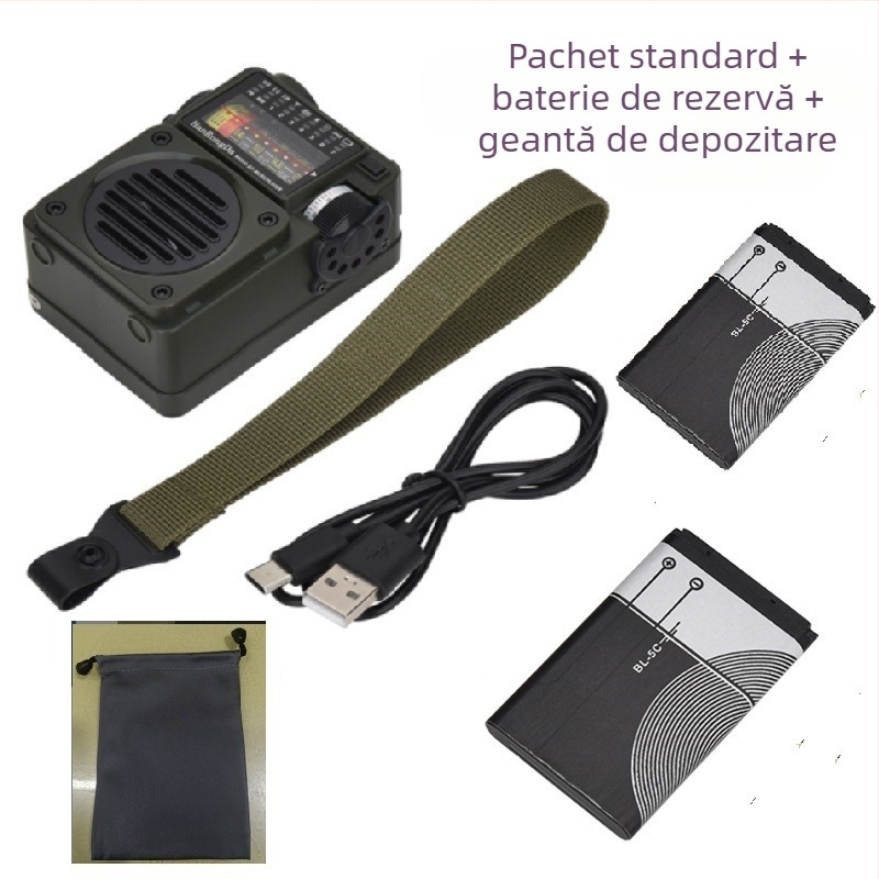 Player muzical multimedia portabil HRD-700, recepție de transmisie pe întreaga bandă, redare prin card Bluetooth TF