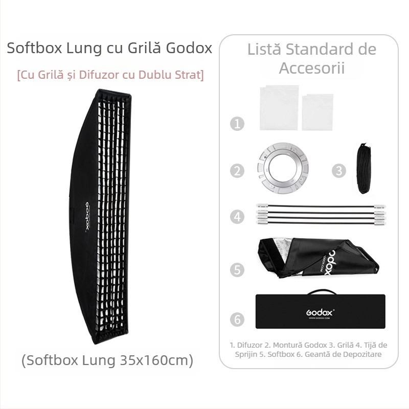 Shen Niu Godox 22*90 30*120 35*140 35*160 Lampă de studio Baorongkou Grid Soft Light Box