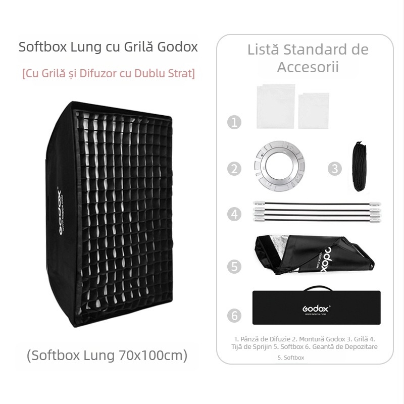 Shen Niu Godox 22*90 30*120 35*140 35*160 Lampă de studio Baorongkou Grid Soft Light Box