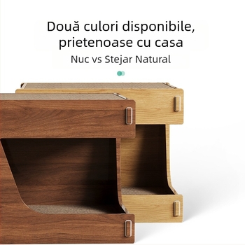 Placă de zgârieturi pentru pisici, cuib de pisici integrat, rezistentă la uzură, rezistentă la resturi, polizor cu gheare, durabilă, casă cu gheare pentru pisici, hârtie ondulată, casă pentru pisici, vilă