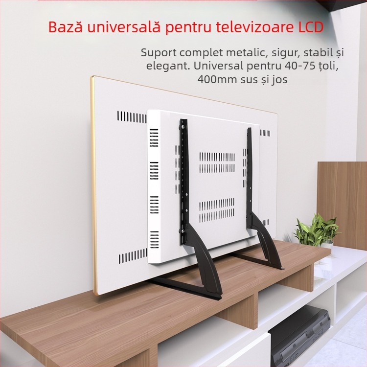Suport TV 17/32/43, fără perforații, pentru înălțime, pentru desktop, cu suport universal pentru monitorul computerului desktop