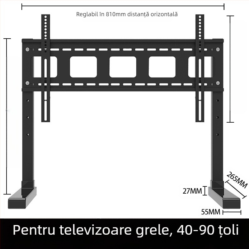 Suport TV 17/32/43, fără perforații, pentru înălțime, pentru desktop, cu suport universal pentru monitorul computerului desktop