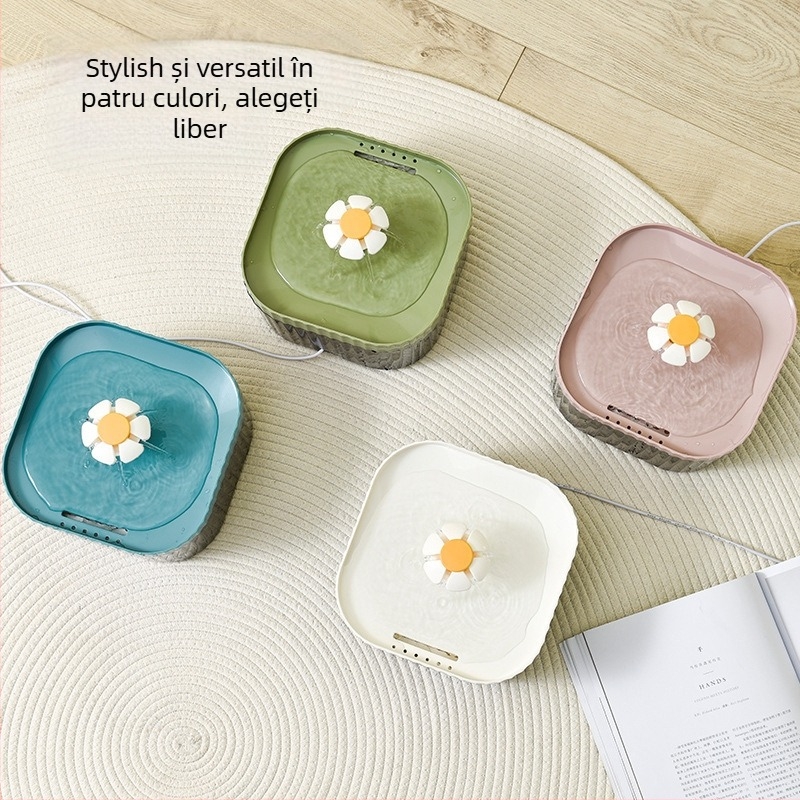 Xiaohua, distribuitor inteligent de apă pentru pisici, cu apă curgătoare, cu fir pentru animale de companie, distribuitor automat de apă circulantă, distribuitor de apă pentru câini