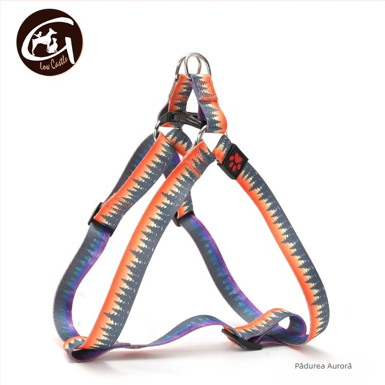 Comerț exterior, articole pentru animale de companie, transfer termic, pădure, cer înstelat, stil etnic Boyamian, curea anti-evadare pentru exterior, spate piept