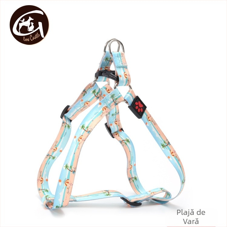 Comerț exterior, articole pentru animale de companie, transfer termic, pădure, cer înstelat, stil etnic Boyamian, curea anti-evadare pentru exterior, spate piept