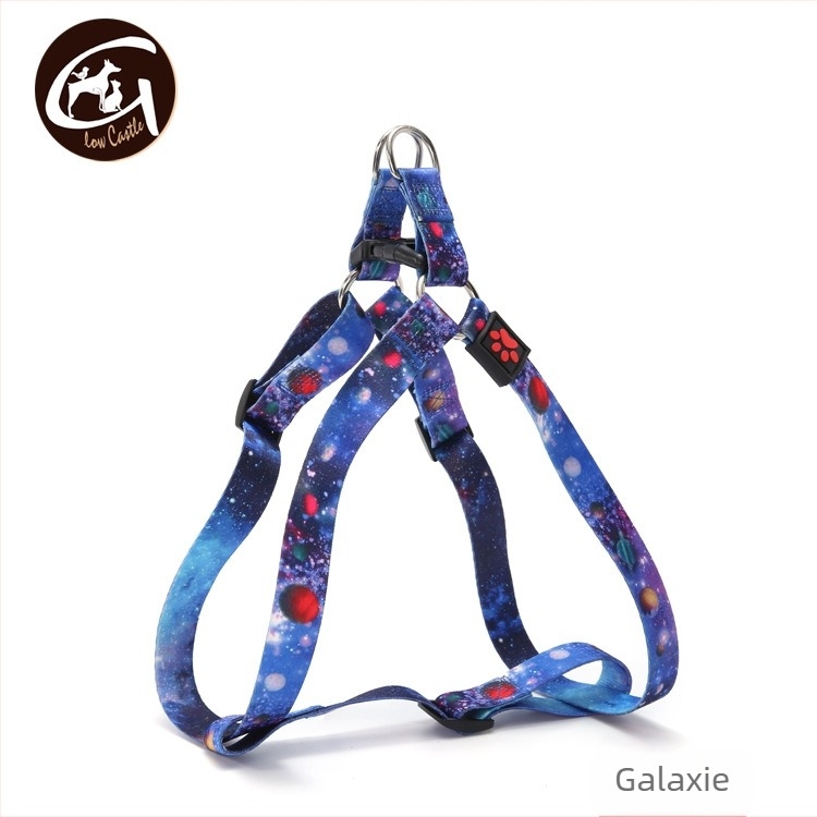 Comerț exterior, articole pentru animale de companie, transfer termic, pădure, cer înstelat, stil etnic Boyamian, curea anti-evadare pentru exterior, spate piept