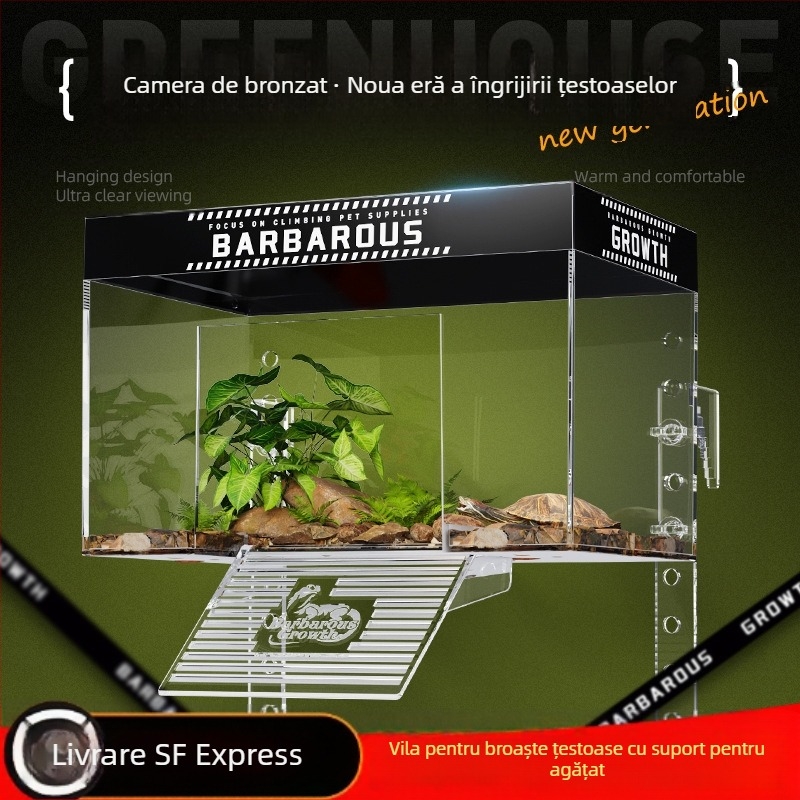 Cârlig de nivel ridicat al apei, tip special, broască țestoasă, spate solar, cameră caldă, broască țestoasă de apă adâncă, acvariu, platformă de cățărat, broască țestoasă braziliană, insulă plutitoare, prevenirea evadării din închisoare