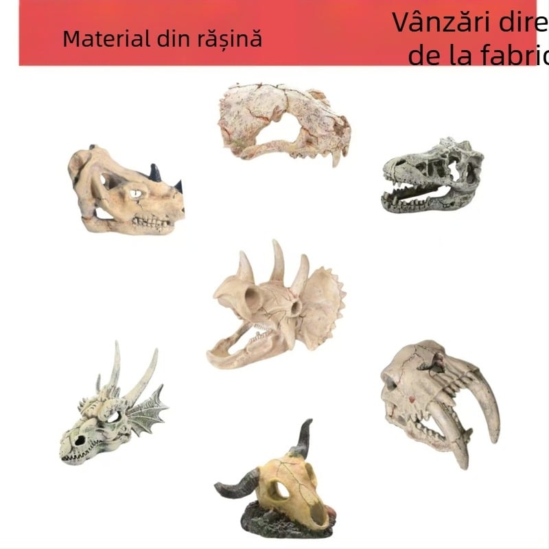 Reptile Pet Evitarea Gaurii Peștelui Rezervor Amenajare a Peisajului Artificial Robinet Os Fosil Pește și Creveți Casă Acvariu Decorare Meșteșuguri Exotice Pet
