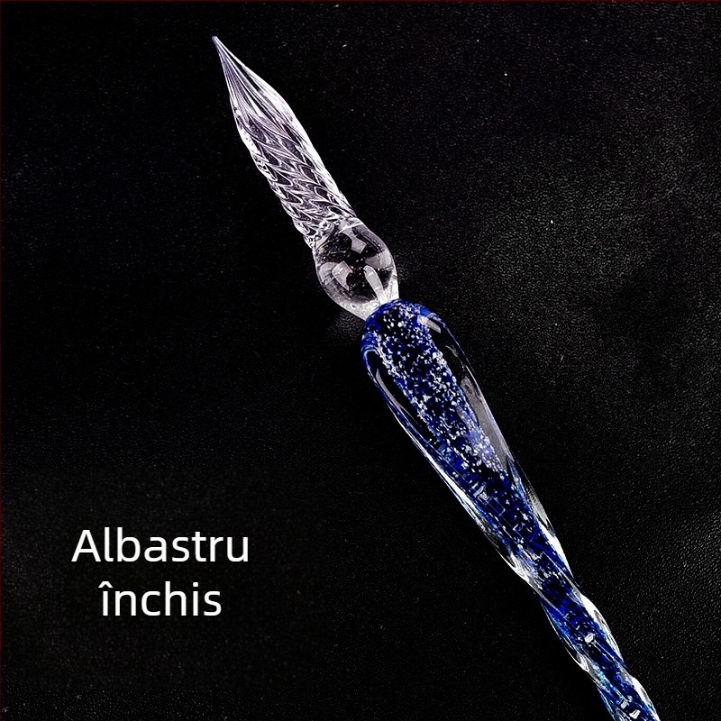 Stilou luminos din sticlă lucrat manual direct din fabrică, înmuiat în apă, stilou luminos pentru semn, stilou luminos