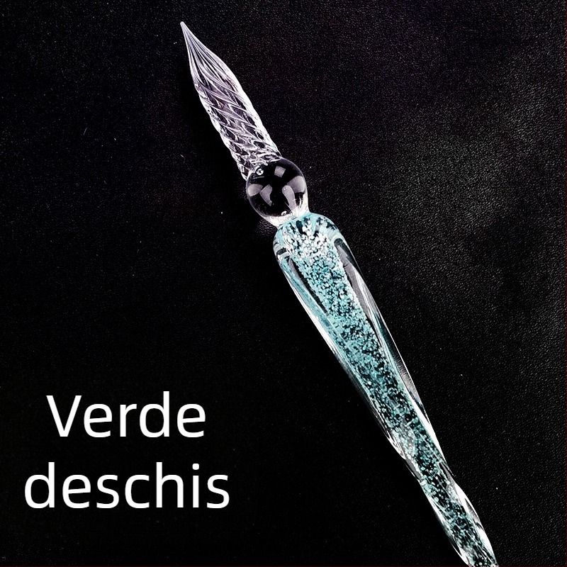 Stilou luminos din sticlă lucrat manual direct din fabrică, înmuiat în apă, stilou luminos pentru semn, stilou luminos