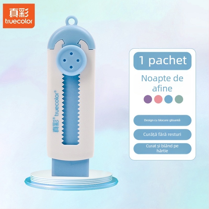 Radieră drăguță creativă pentru creion, cu culoare adevărată, radieră Push-Pull pentru studenți, radieră corectoare specială, cu miez înlocuibil, en-gros