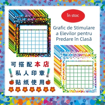 Program de carduri de stimulare a predării în clasă, desene animate, elev de școală primară, personalizat, tabel de recompense pentru carduri de sigiliu pentru copii de grădiniță