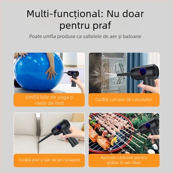 Suflantă de praf wireless pentru mașină, cu afișaj digital inteligent exploziv, încărcare convenabilă, mini aspirator de praf portabil, pompare pentru curățare auto