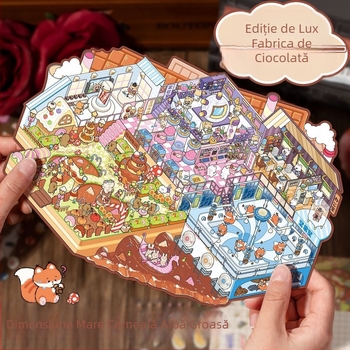 Dimensiune mare! Nouă colecție de micro-scene de dimensiuni mari, cu dificultate ridicată, 4.0. Această jucărie DIY pentru fetițe.