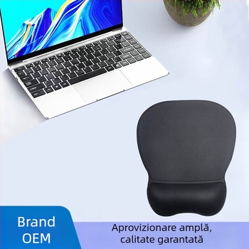 Padă de mouse din piele și silicon cu suport pentru încheietură, anti-derapant, suprafață de birou personalizabilă, mare pentru gaming