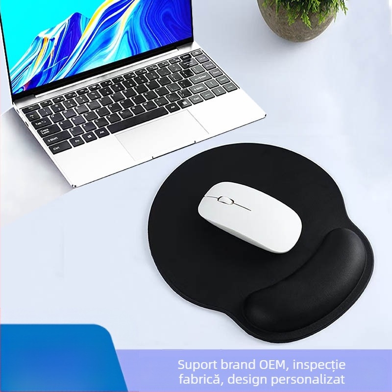 Padă de mouse din piele și silicon cu suport pentru încheietură, anti-derapant, suprafață de birou personalizabilă, mare pentru gaming