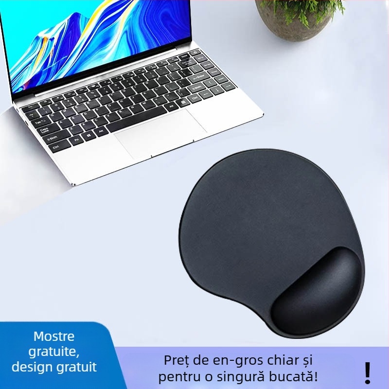 Padă de mouse din piele și silicon cu suport pentru încheietură, anti-derapant, suprafață de birou personalizabilă, mare pentru gaming