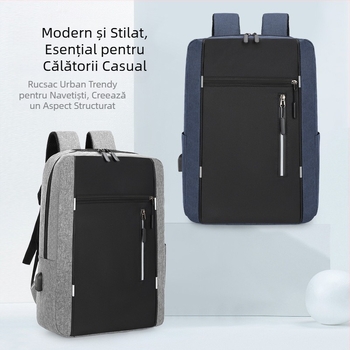 Rucsac de școală multifuncțional pentru bărbați, set de trei piese, rucsac de calculator de afaceri de mare capacitate, pentru comerț exterior