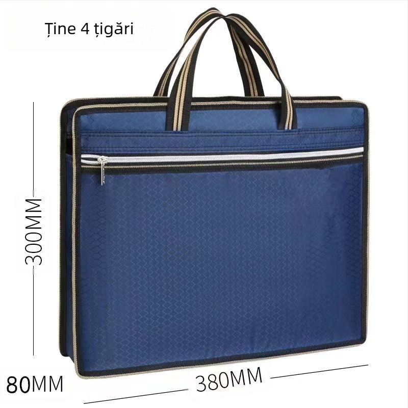 Servietă portabilă Oxford din pânză, en-gros, pentru conferințe, geantă de birou cu fermoar, geantă de fișiere, geantă de stocare a datelor, geantă de fișiere cu logo imprimat