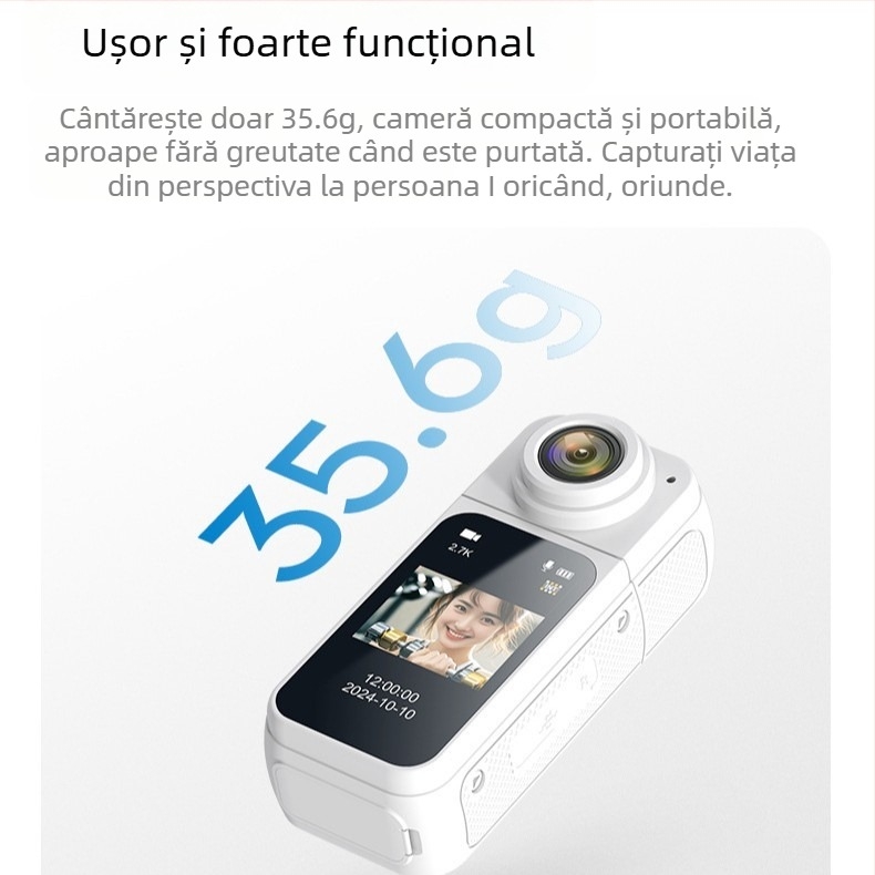 2.7K cu suport WIFI, aplicație pentru telefon mobil, redare în timp real, cameră video DV pentru sporturi în aer liber, cu suport pentru cameră de gât suspendată S70