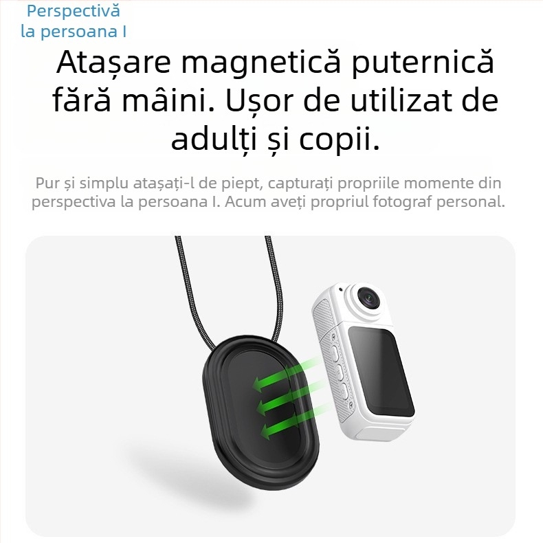 2.7K cu suport WIFI, aplicație pentru telefon mobil, redare în timp real, cameră video DV pentru sporturi în aer liber, cu suport pentru cameră de gât suspendată S70