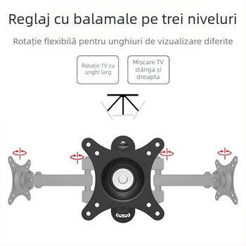 Suport de perete retractabil rotativ pentru monitor LCD, agățat, raft universal de perete, pentru calculator, raft de perete suspendat