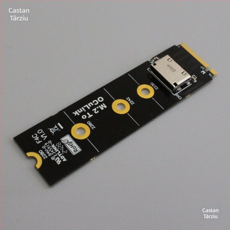 Stație de andocare externă pentru placă grafică Oculink Adt-F9G cu suport ATX PCIe4.0X4 SFF8611 8612