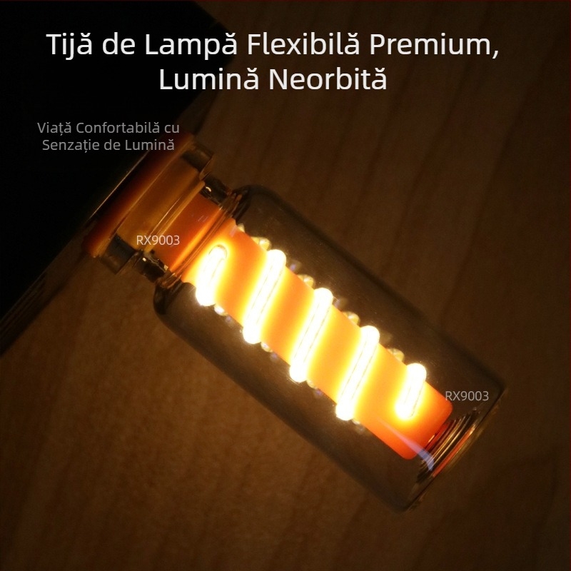RX9003 Lampă de noapte transparentă tactilă USB, lumină de dormit, lumină de atmosferă cu LED multicoloră, lumină tactilă transparentă pentru noptieră
